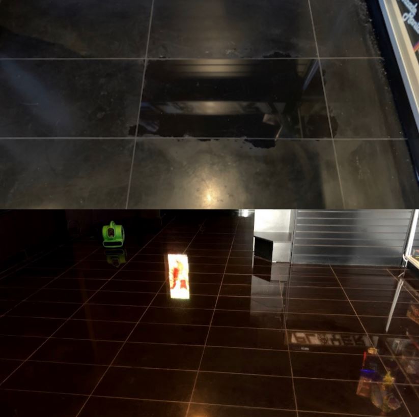 clean tiles at a corridor